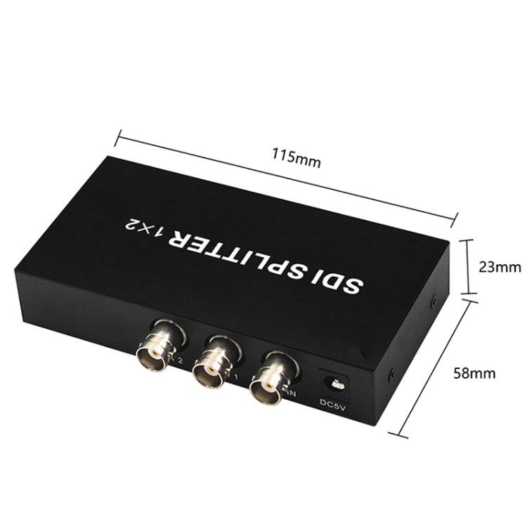 Frendorf | 1 In 2 Out SD-SDI / HD-SDI / 3G-SDI Verteilerverstärker Video SDI Splitter (EU-Stecker)