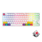 Frendorf | Ajazz K870T 87-Tasten Hot Swap Bluetooth/Kabel Dual Mode RGB Hintergrundbeleuchtung Büro Spiel Mechanische Tastatur Roter Schaft (Weiß)