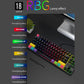 Frendorf | Ajazz K870T 87-Tasten Hot Swap Bluetooth/verkabelt Dual Mode RGB Hintergrundbeleuchtung Büro Spiel Mechanische Tastatur Grüne Achse (Schwarz)