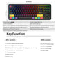 Frendorf | Ajazz K870T 87-Tasten Hot Swap Bluetooth/verkabelt Dual Mode RGB Hintergrundbeleuchtung Büro Spiel Mechanische Tastatur Grüne Achse (Schwarz)