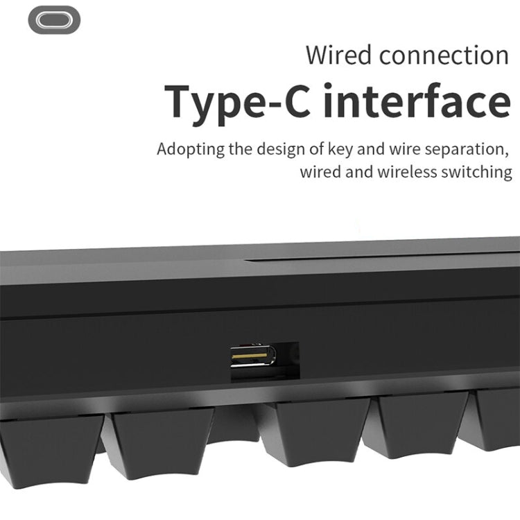 Frendorf | Ajazz K870T 87-Tasten Hot Swap Bluetooth/verkabelt Dual Mode RGB Hintergrundbeleuchtung Büro Spiel Mechanische Tastatur Grüne Achse (Schwarz)