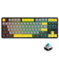 Frendorf | Ajazz K870T Pro 87 Tasten Drei Modi Drahtlos/Bluetooth/Kabel Gebrauchs-RGB Mechanische Tastatur Grüner Schaft (Schwarz)