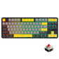 Frendorf | Ajazz K870T Pro 87 Tasten Drei-Modus Drahtlos/Bluetooth/Kabel Pluggable RGB Mechanische Tastatur Roter Schaft (Schwarz)