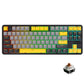 Frendorf | Ajazz K870T Pro 87 Tasten Drei Modi Kabellos/Bluetooth/Kabel Pluggable RGB Mechanische Tastatur Tea Schaft (Schwarz)