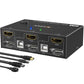Frendorf | 202DH DP HDMI Dual Channel KVM Switch Computer Host DP Schnittstelle Tastatur Maus Teilen Anzeige(Black)