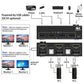 Frendorf | 202DH DP HDMI Dual Channel KVM Switch Computer Host DP Schnittstelle Tastatur Maus Teilen Anzeige(Black)