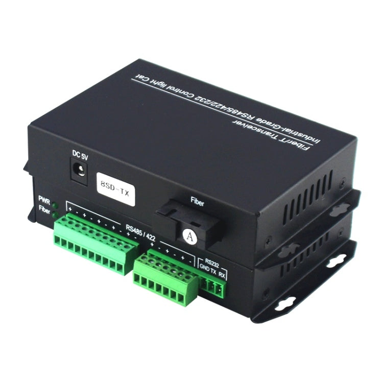 Frendorf | 1pair YH-VD48508 SC 8-Wege bidirektionalen Daten-Netzwerk-Optischer Transceiver Glasfaser-Transceiver (Schwarz)