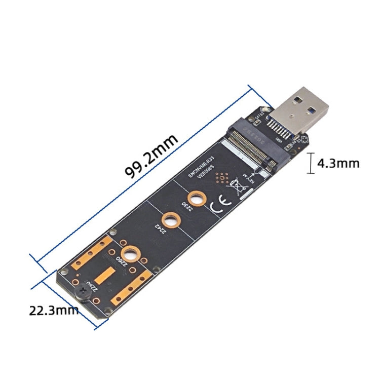 Frendorf | ENCNVME-R33  USB 3.2 Gen 2 10Gbps Zu NVMe M.2 SSD Adapter RTL9210 Chips Für M Key M2 NVMe