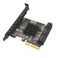 Frendorf | PCIE  4X Zu 6 Port  SATA 3.0 Adapter Erweiterungskarte ASMedia ASM1166 Konverter