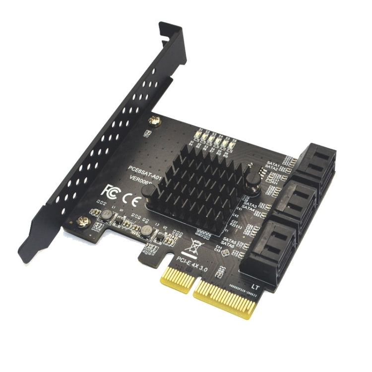 Frendorf | PCIE  4X Zu 6 Port  SATA 3.0 Adapter Erweiterungskarte ASMedia ASM1166 Konverter