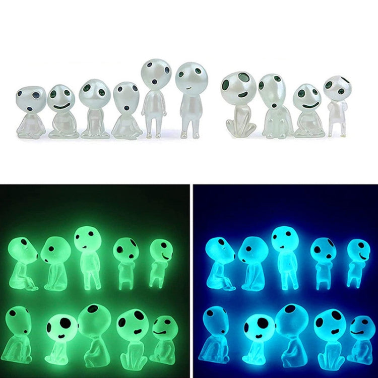 10 Stück Nr. 8 Halloween Alien Geist Mikro Landschafts ornament (blaues Licht)