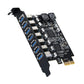 Frendorf | PCE7USB-R05 PCI-E zu USB 3.2 GEN1 7-Port 19PIN Erweiterungskarte Super Speed 5Gbps