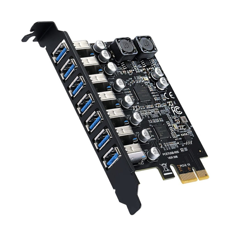 Frendorf | PCE7USB-R05 PCI-E zu USB 3.2 GEN1 7-Port 19PIN Erweiterungskarte Super Speed 5Gbps