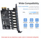 Frendorf | PCE7USB-R05 PCI-E zu USB 3.2 GEN1 7-Port 19PIN Erweiterungskarte Super Speed 5Gbps