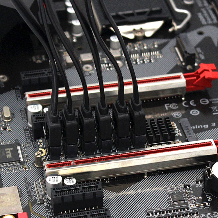 Frendorf | M2 M-EKY PCIE3.0 zu SATA6G Transfer Erweiterungskarte 6 Port Festplatten Erweiterungsadapterkarte (PH516)