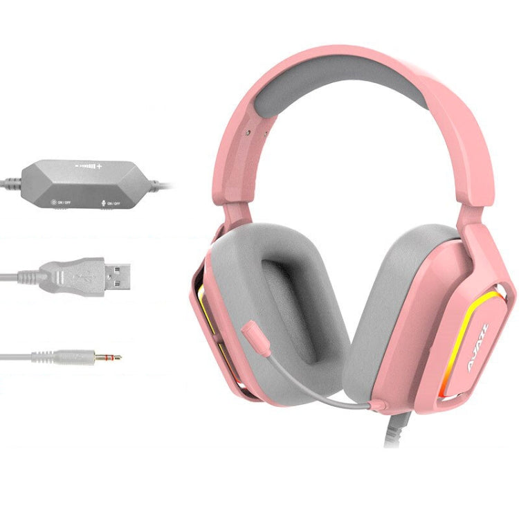 Frendorf | Ajazz AX368 Computer Game Audio Recognition RGB Headset 3.5mm Version (Rosa)