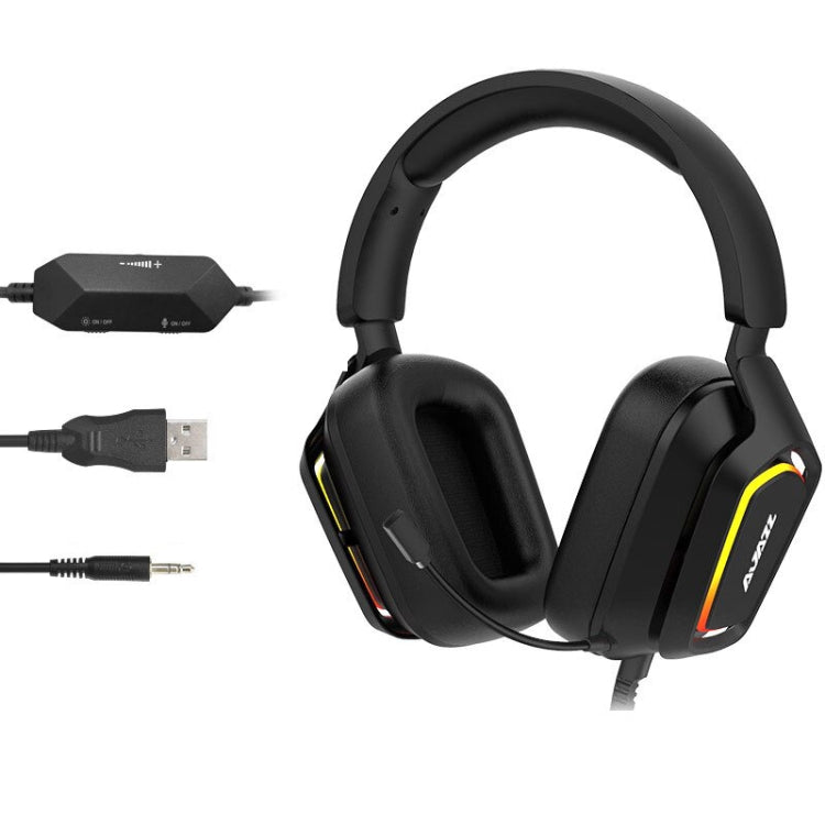 Frendorf | Ajazz AX368 Computer Game Audio Recognition RGB Headset 3,5mm Version (Schwarz)