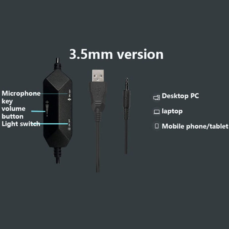 Frendorf | Ajazz AX368 Computer Game Audio Recognition RGB Headset 3,5mm Version (Schwarz)
