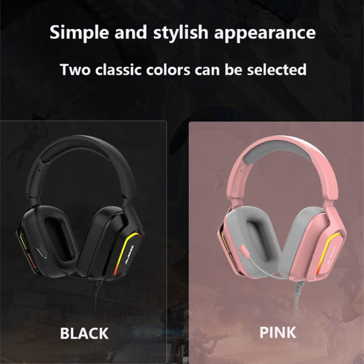 Frendorf | Ajazz AX368 Computer Spiel Audioerkennung RGB Headset 7.1 Kanal Version (Pink)