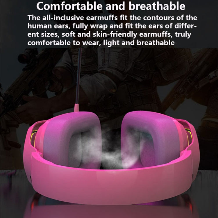 Frendorf | Ajazz AX368 Computer Game Audio Recognition RGB Headset 3.5mm Version (Rosa)
