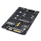 Frendorf | SATA 22PIN zu MSATA oder M.2 NGFF SATA Karte 2 in 1 SSD Konverterkarte mit USB 3.0 Kabel