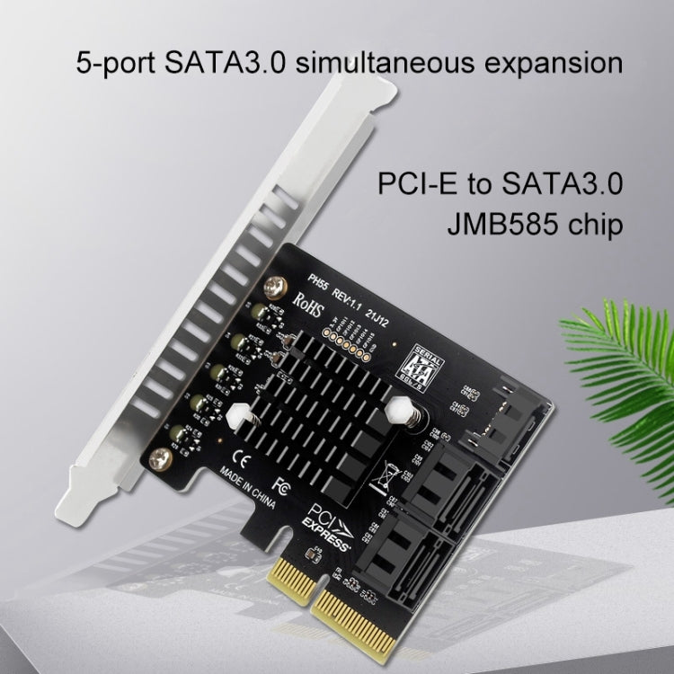 Frendorf | PCI-E zu 5 SATA 3.0 Erweiterungskarte (Vollhochprofil)