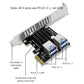Frendorf | PCIE zu PCI-E4 Port USB3.0 Erweiterungskarte Grafikkartenverlängerung (Vollhoher Baffle)