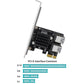 Frendorf | PCIE zu PCI-E4 Port USB3.0 Erweiterungskarte Grafikkartenverlängerung (Vollhoher Baffle)