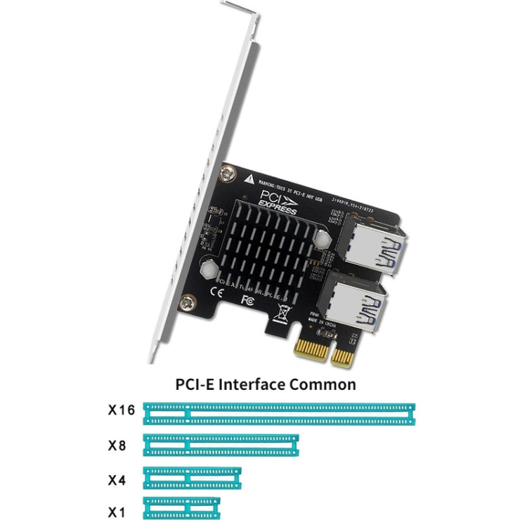 Frendorf | PCIE zu PCI-E4 Port USB3.0 Erweiterungskarte Grafikkartenverlängerung (Vollhoher Baffle)