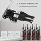 Frendorf | PCIE zu PCI-E4 Port USB3.0 Erweiterungskarte Grafikkartenverlängerung (Vollhoher Baffle)