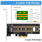 Frendorf | 2pcs M.2 Riser Card NVMe SSD to PCI-E X4 4.0 GEN4 (Schwarz)
