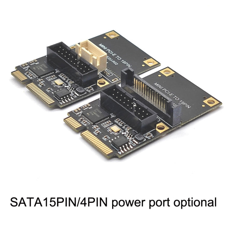 Frendorf | Mini PCI-E zu USB3.2 GEN1 Front 19Pin 2 Ports Transferkarte Unterstützt Half High S 4PIN Elektrischer Punkt