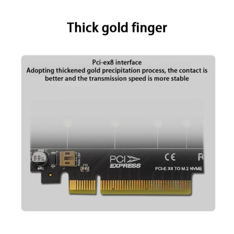 Frendorf | PCI-E X8 Double Disk Transfer Card NVME M.2 MKEY SSD RAID Array Expansion Adapter(PH45)
