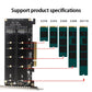Frendorf | PCI-E X8 Double Disk Transfer Card NVME M.2 MKEY SSD RAID Array Expansion Adapter(PH45)