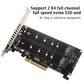 Frendorf | PCI-E X8 Double Disk Transfer Card NVME M.2 MKEY SSD RAID Array Expansion Adapter(PH45)