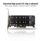 Frendorf | PCI-E X8 Double Disk Transfer Card NVME M.2 MKEY SSD RAID Array Expansion Adapter(PH45)
