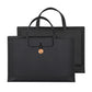 Frendorf | 13.3/14 Zoll Elastischer Knopf Laptop Wasserdicht PU Handtasche (Schwarz)
