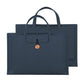 Frendorf | 13.3/14 Zoll Elastischer Knopf Laptop Wasserdichte PU Handtasche (Marineblau)