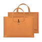 Frendorf | 15.4/16 Zoll Elastischer Knopf Laptop Wasserdichte PU Handtasche (Khaki)