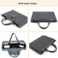 Frendorf | 15.4/16 Zoll Elastischer Knopf Laptop Wasserfest PU Handtasche (Schwarz)
