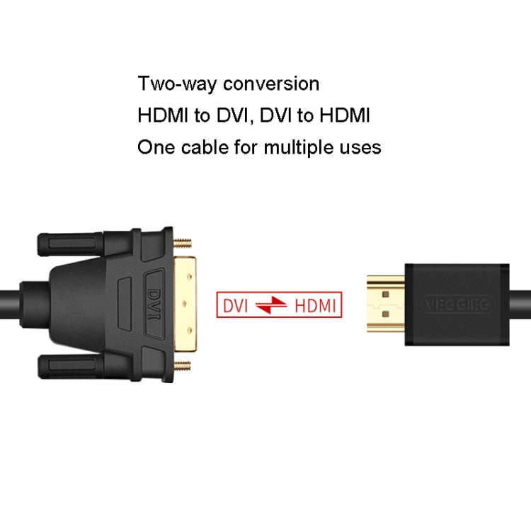 Frendorf | VEGGIEG HDMI zu DVI Computer TV HD Monitor-Konverter-Kabel kann austauschbar sein, Länge: 15m