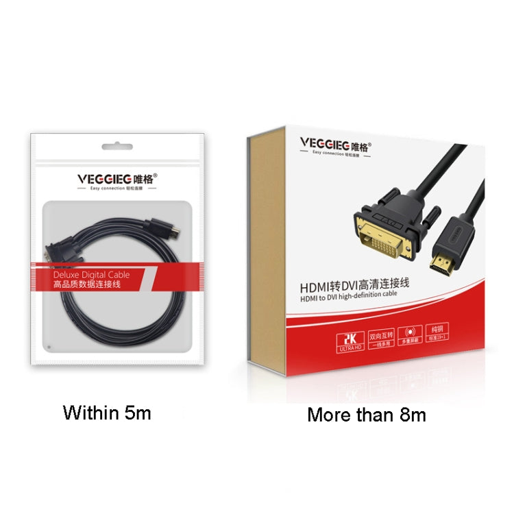 Frendorf | VEGGIEG HDMI zu DVI Computer TV HD Monitor-Konverter-Kabel kann austauschbar sein, Länge: 15m