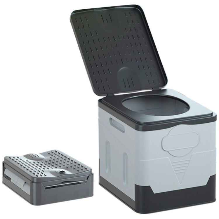 Frendorf | Auto Faltbare tragbare Toilette Outdoor Notfall Mobile Toilette (Dunkelgrau)