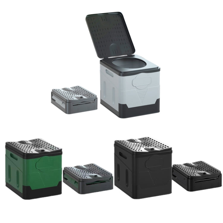 Frendorf | Auto Faltbare tragbare Toilette Outdoor Notfall Mobile Toilette (Dunkelgrau)
