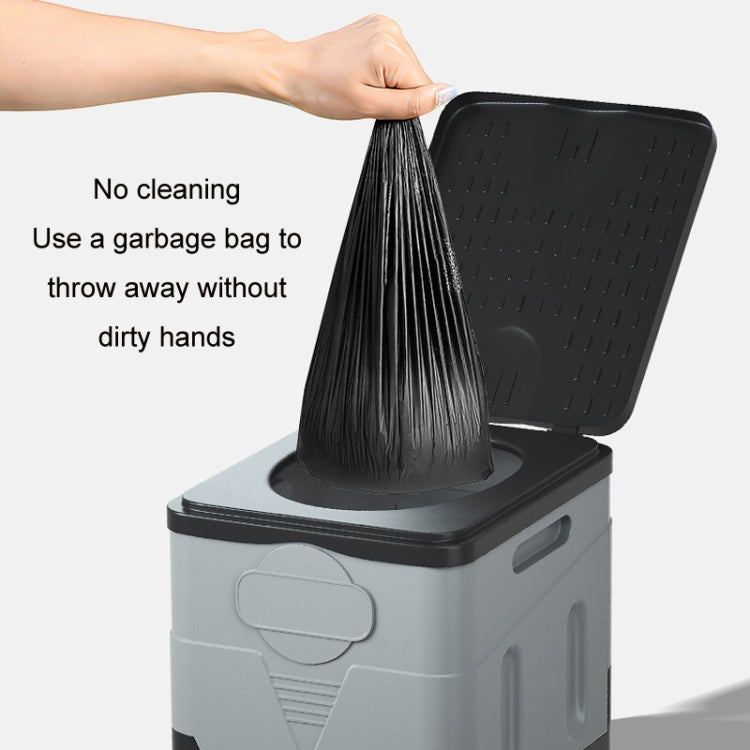 Frendorf | Auto faltendes tragbares Toilettenausgangsnotfallmobiltoilette (Reines Schwarz)