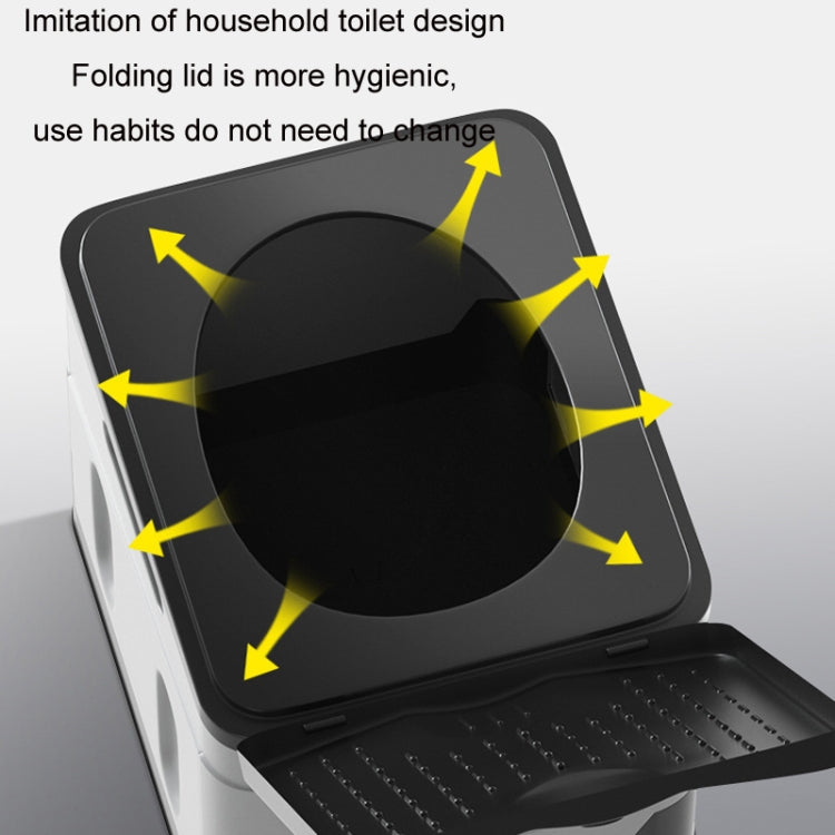 Frendorf | Auto Faltbare tragbare Toilette Outdoor Notfall Mobile Toilette (Dunkelgrau)