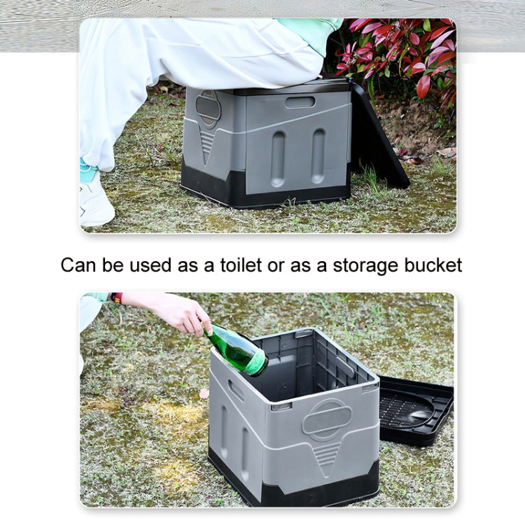 Frendorf | Auto Faltbare tragbare Toilette Outdoor Notfall Mobile Toilette (Dunkelgrau)