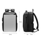 Frendorf | EVA Hartschalen erweiterbarer Laptop-Rucksack mit USB-Anschluss Multifunktionaler Business-Reiserucksack (Schwarz)