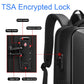 Frendorf | EVA Hartschalen erweiterbarer Laptop-Rucksack mit USB-Anschluss Multifunktionaler Business-Reiserucksack (Schwarz)