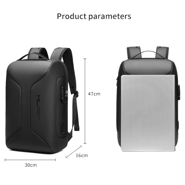 Frendorf | Business Großes Fassungsvermögen Reise Tasche Multifunktionale Wasserdichte Laptop Rucksack Mit USB-Anschluss (Hellgrau)